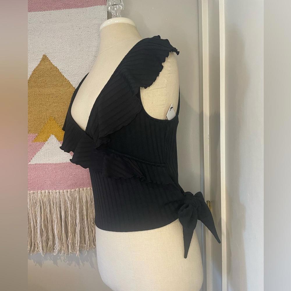 NWT- BP- Faux Wrap Tank in Black- Women's Large